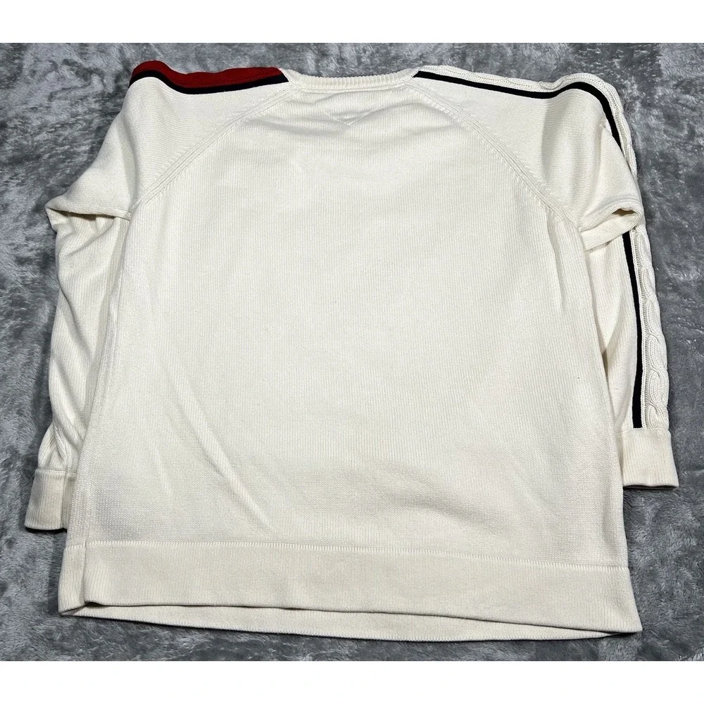 Tommy Hilfiger Sweater Men Size Large Knit Pullover Cream